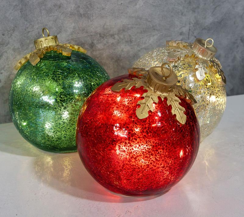 Glass Tabletop Christmas Ornaments