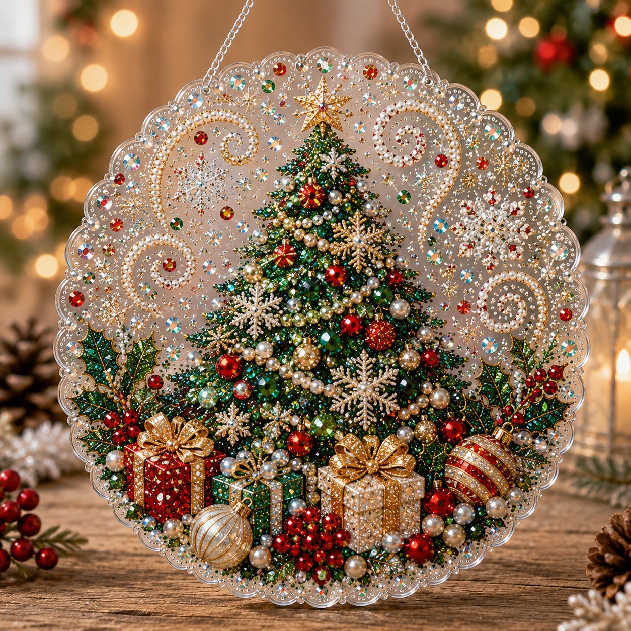 🎄Christmas Pearl Diamond Art Hanging Ornament Kit 🎅💎