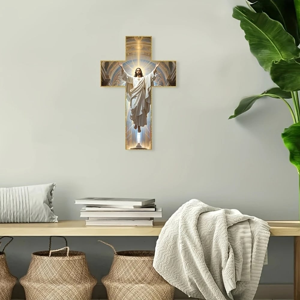 Vintage Wooden Jesus Christ Wall Cross