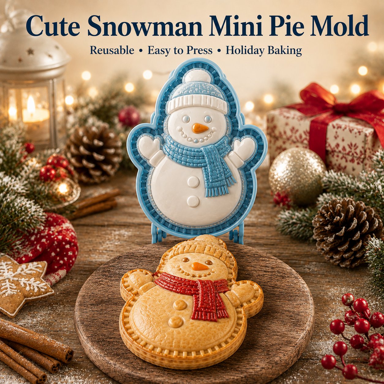 🎄 8-Design Christmas Mini Pie Mold Collection