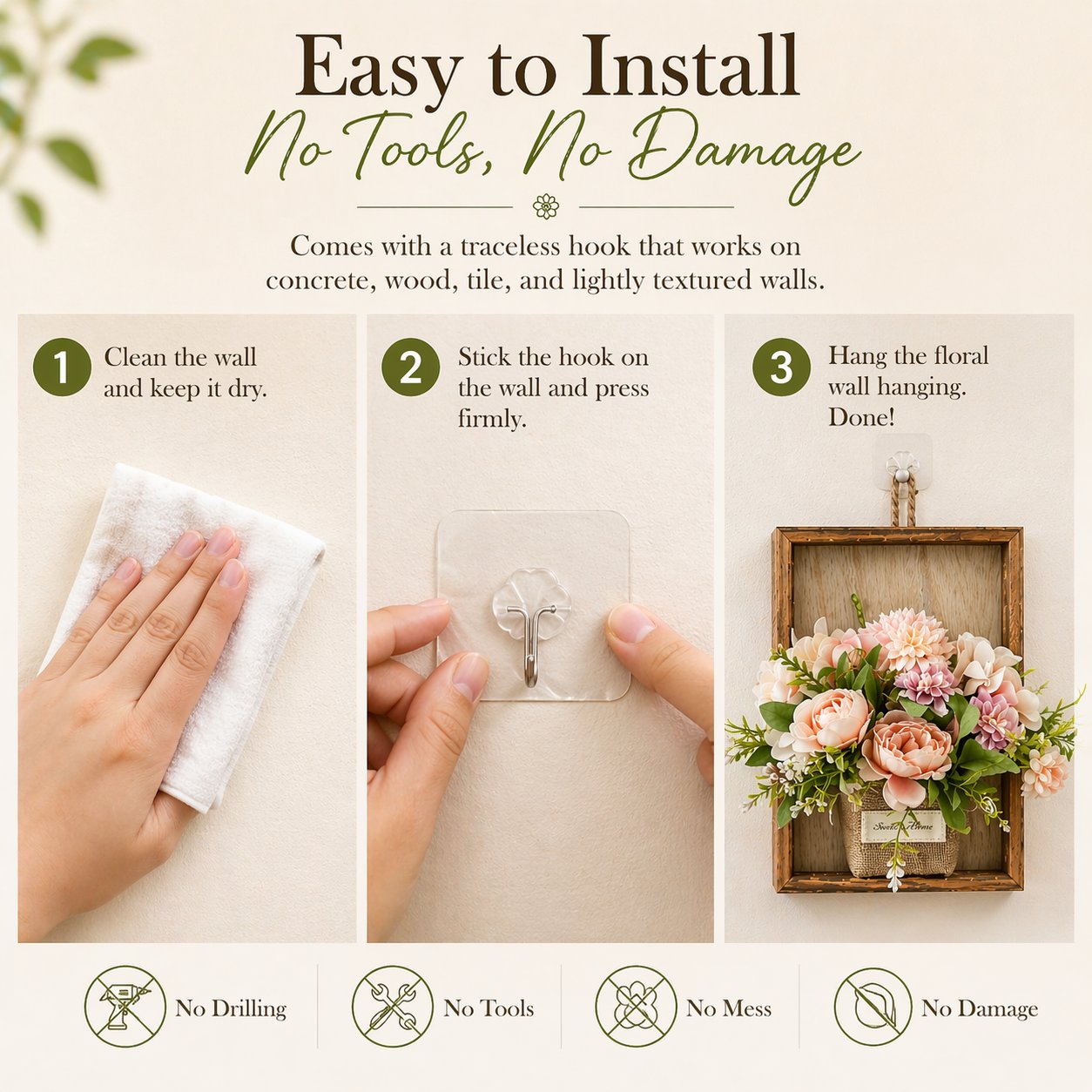 Eternal Bloom: The Rustic Floral Wall Gallery