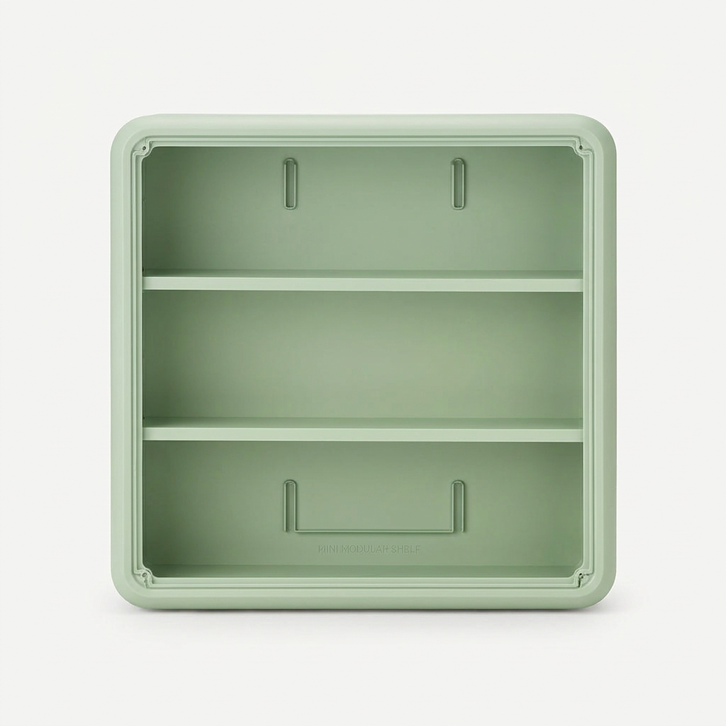 Wall Mounted Clear Action Figure Display Case and Storage Organizer with Two Shelves