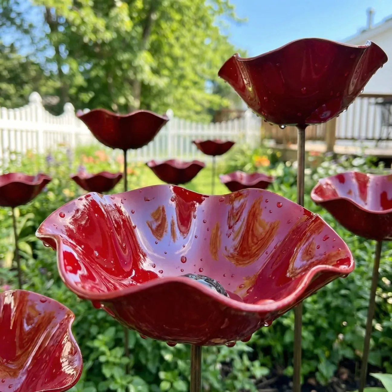 💖🎁2026 Mother's Day Gifts --🎁Handmade Metal Flower Garden Stake🐦