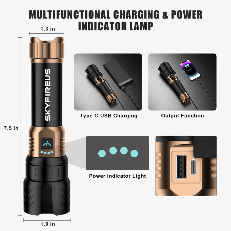 1097 flashlight strong light ultra bright outdoor camping home long-range portable ultra long endurance lighting