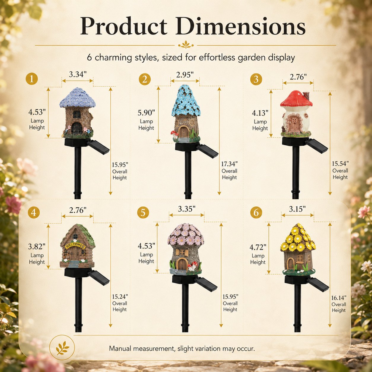 🏆Limited Time Sale 49% OFF🌙🏡Solar Fairy-Tale Mushroom Cottage Garden Light