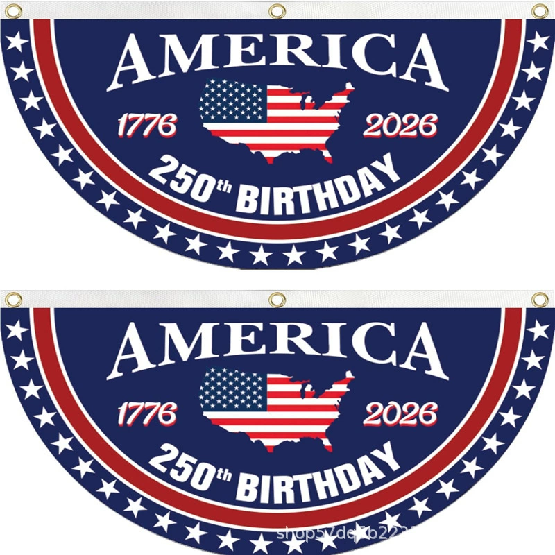 🔥49% OFF Today Only - America 250th Birthday Semicircular Flag Banner