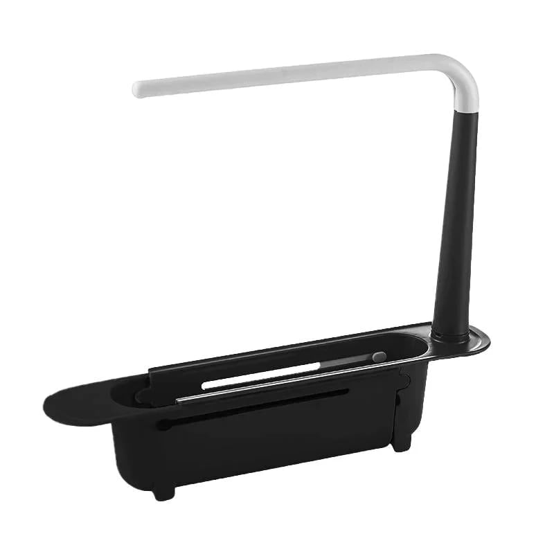 🧽 No-Drill Sink Organiser – Telescopic Stainless Steel Rack with Towel Bar & Drain Holes. 50% Off. UK Stock