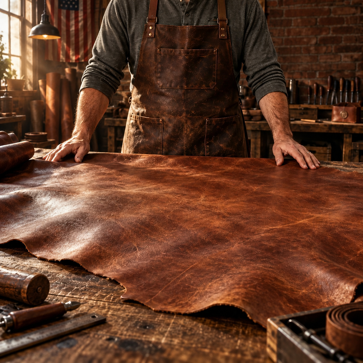 🔥 Handmade Full-Grain Buffalo Leather Belt – Built to Last