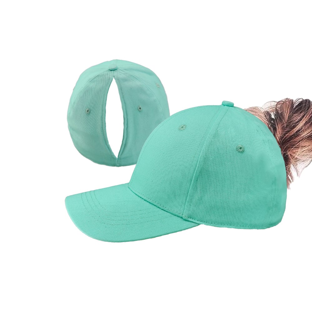 Ponytail Baseball Cap with Magnetic Closure