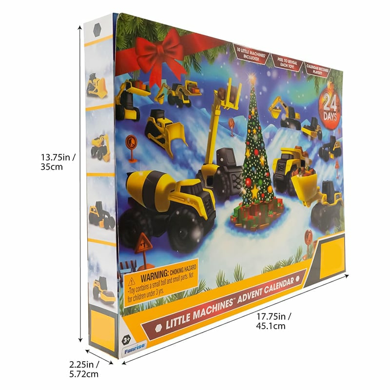 24-day Christmas countdown calendar with construction truck