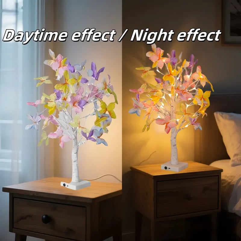 Butterfly LED Birch Tree Lights