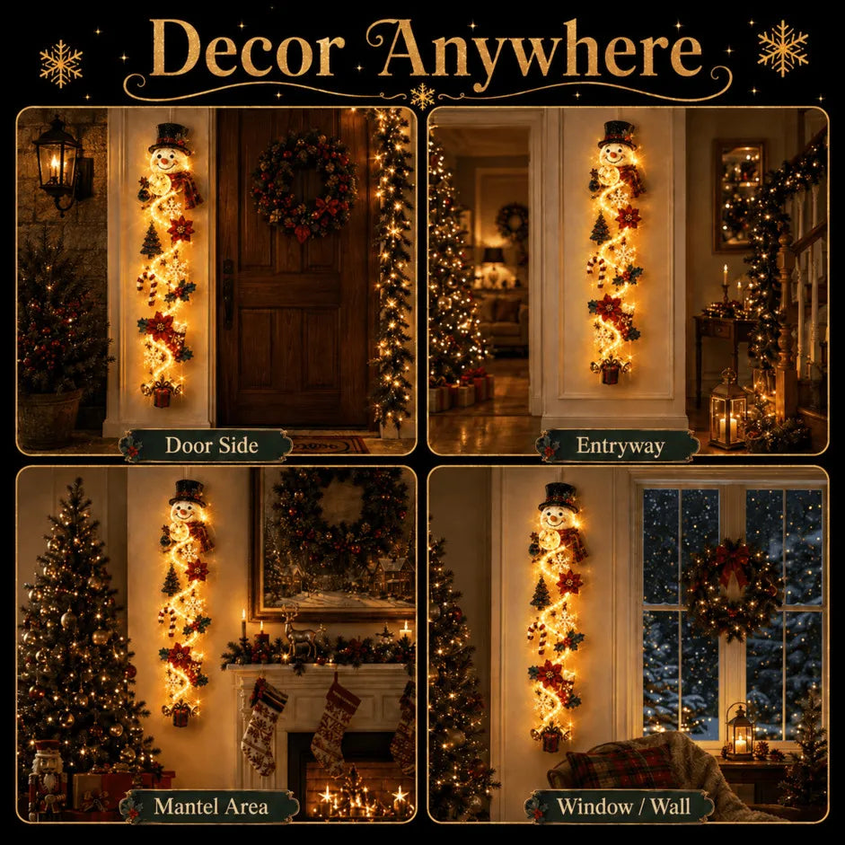 MerryCascade Glowing Christmas Door Hanger