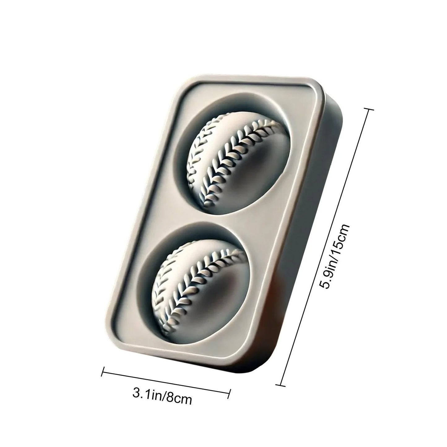Baseball Ice Mold | Slow-Melting Silicone Sphere Tray for Whiskey, Cocktails & More