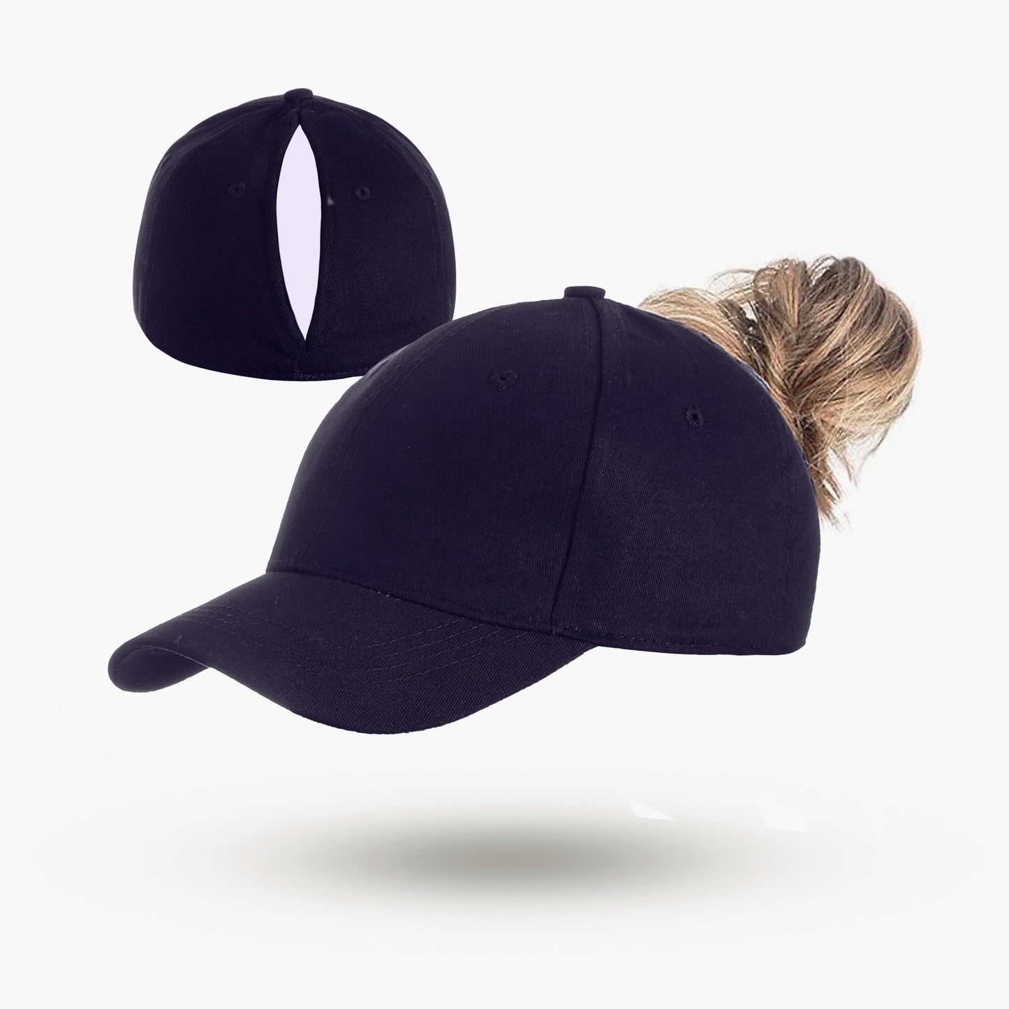 Ponytail Baseball Cap with Magnetic Closure