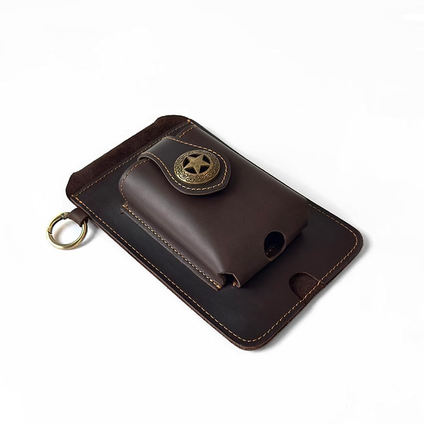 Vintage Cowhide Leather Waist Bag