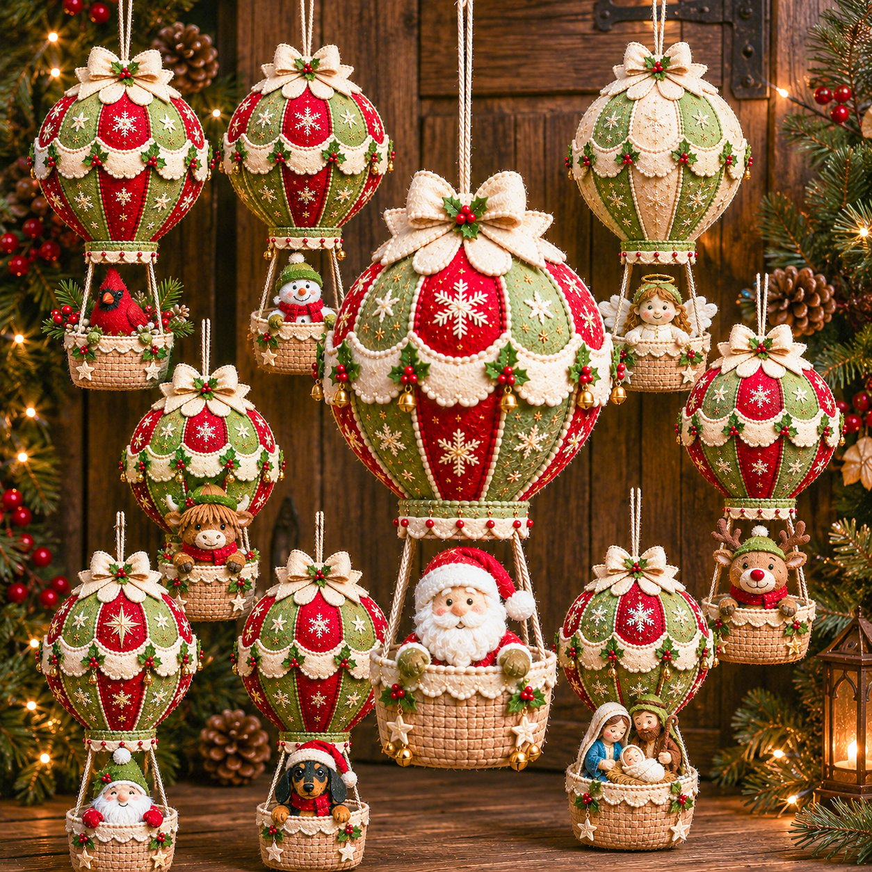 🎈 Christmas Hot Air Balloon Hanging DIY Kit