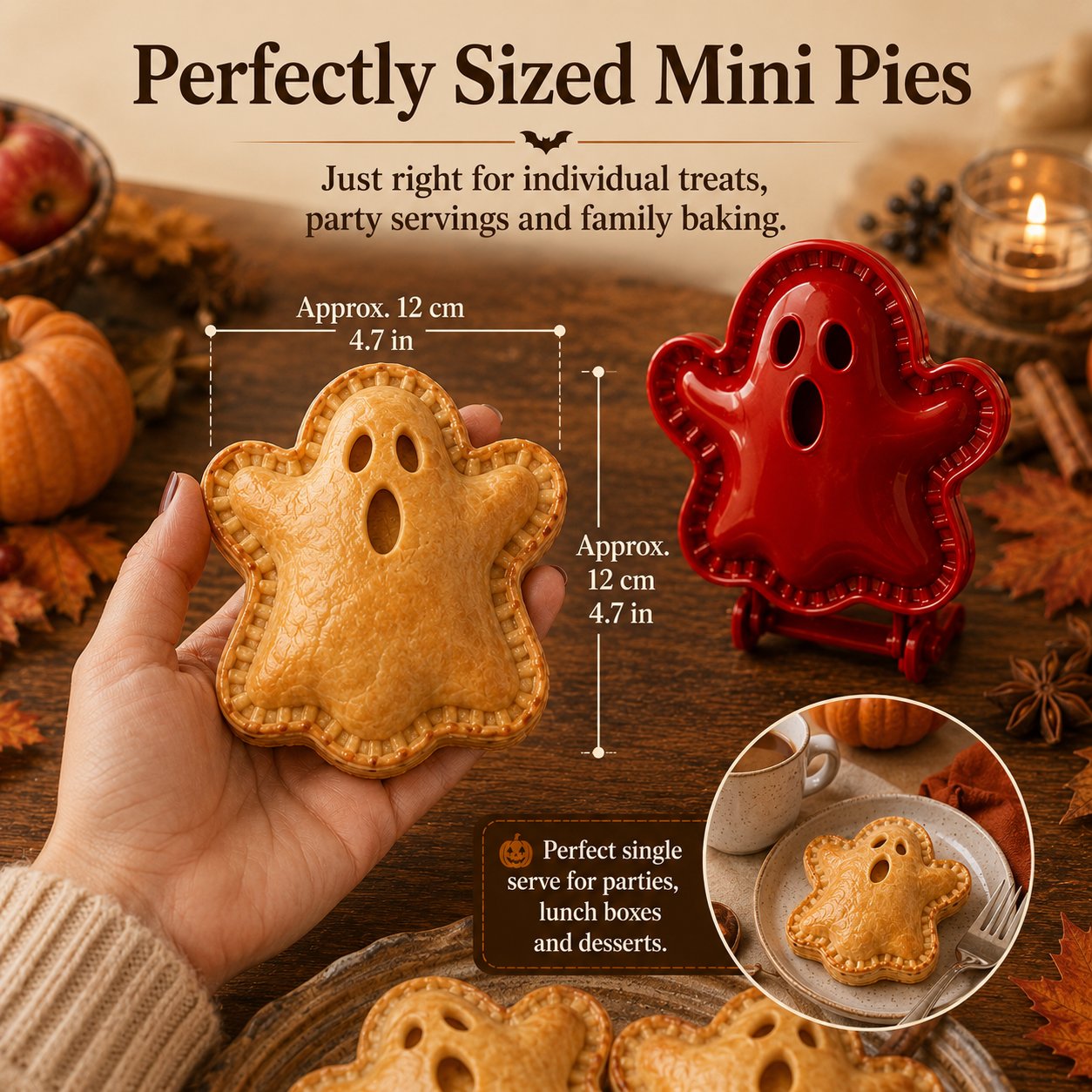 🎃 8-Piece Halloween Mini Hand Pie Mold Set