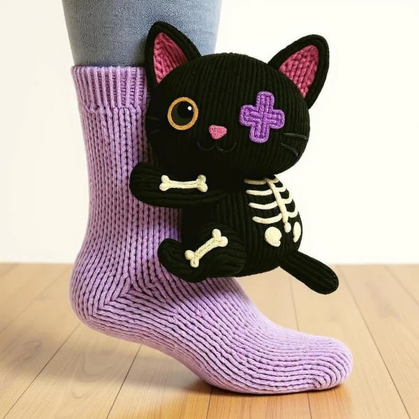 Cozy 3D Knit Animal Socks