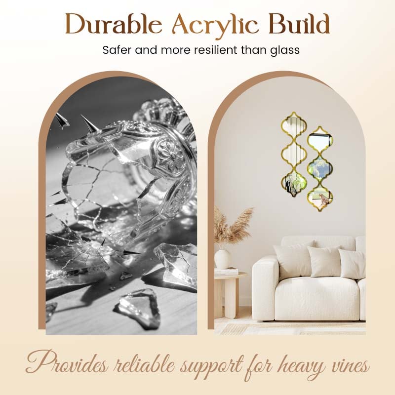 ⏰12PCS 3D Acrylic Mirror Rhombus Wall Stickers