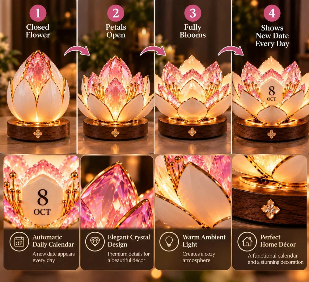 ⭐2026 UK Sale: Up to 50% OFF -✨DailyBloom™ – Automatic Blooming Perpetual Calendar
