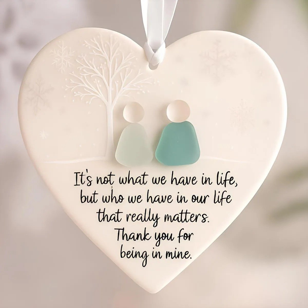 Heart-Shaped Sea Glass Friendship Decor🌊 Shaped by Nature & Crafted by Hand💝