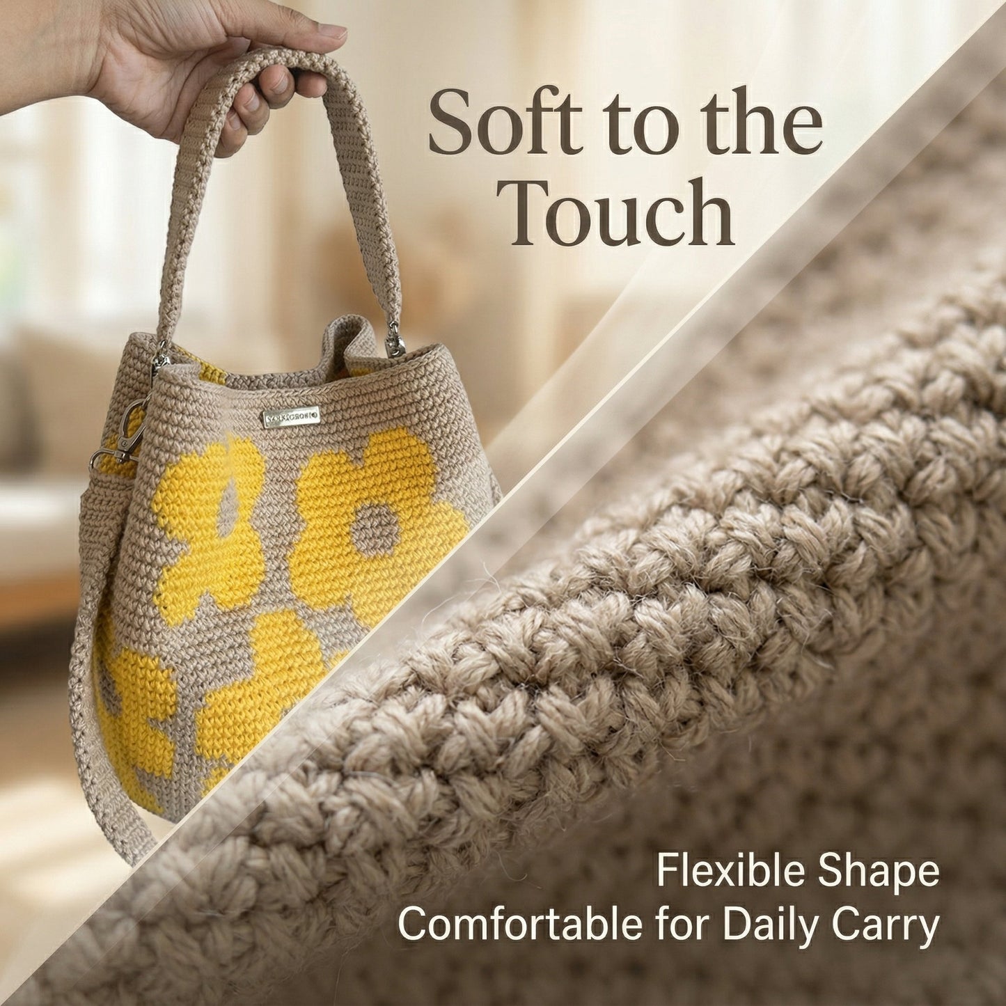 🌼✨Handmade Crochet Flower Tote