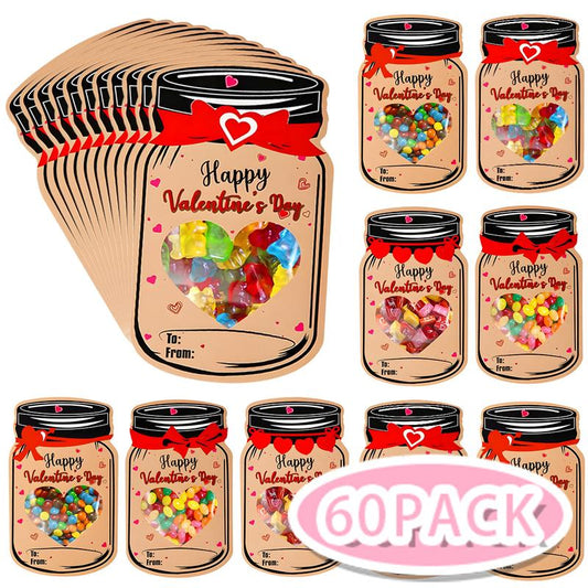 💖 Valentine’s Day Cards for Kids –  Mason Jar Valentine Gift Cards 💖