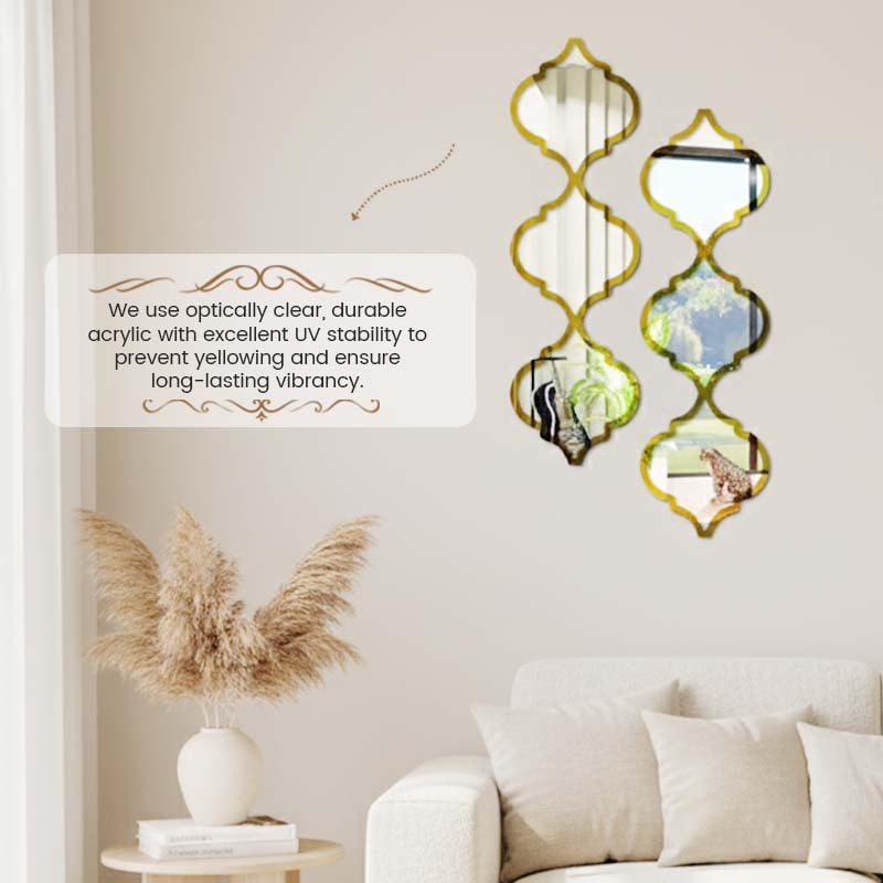 ⏰12PCS 3D Acrylic Mirror Rhombus Wall Stickers