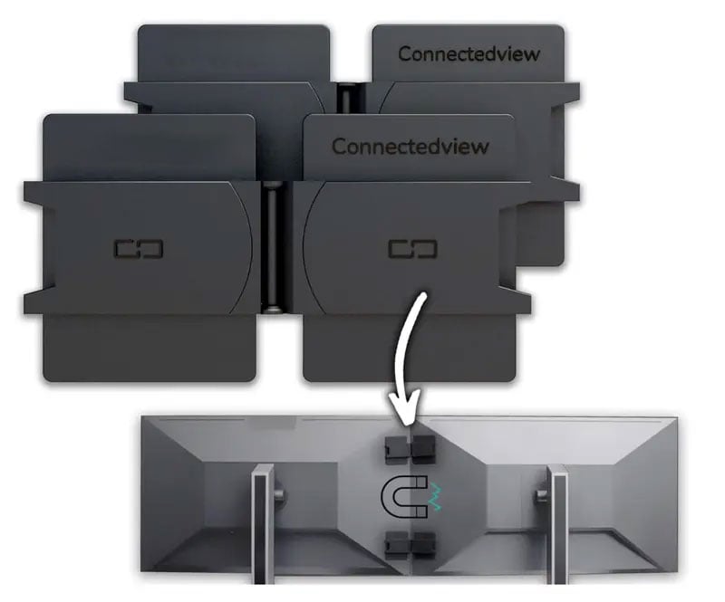 🖥️ Seamless Dual-Monitor Alignment Kit | Magnetic Connection & Posture Support : Ideal for Pro Gamers & Home Office Setups 🚀