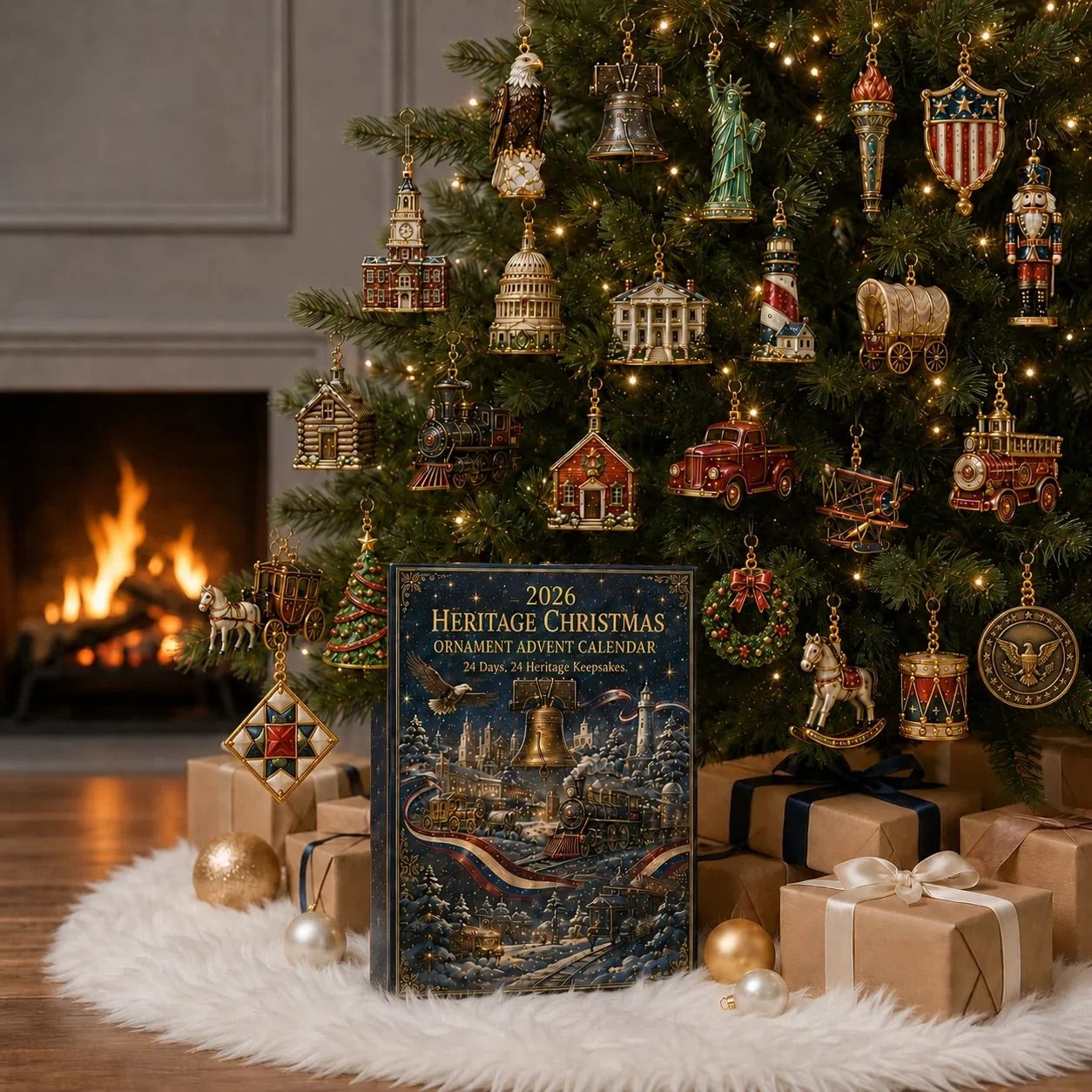 🏛️ 2026 Heritage Christmas Ornament Advent Calendar – 24-Day Keepsake Collection🎄