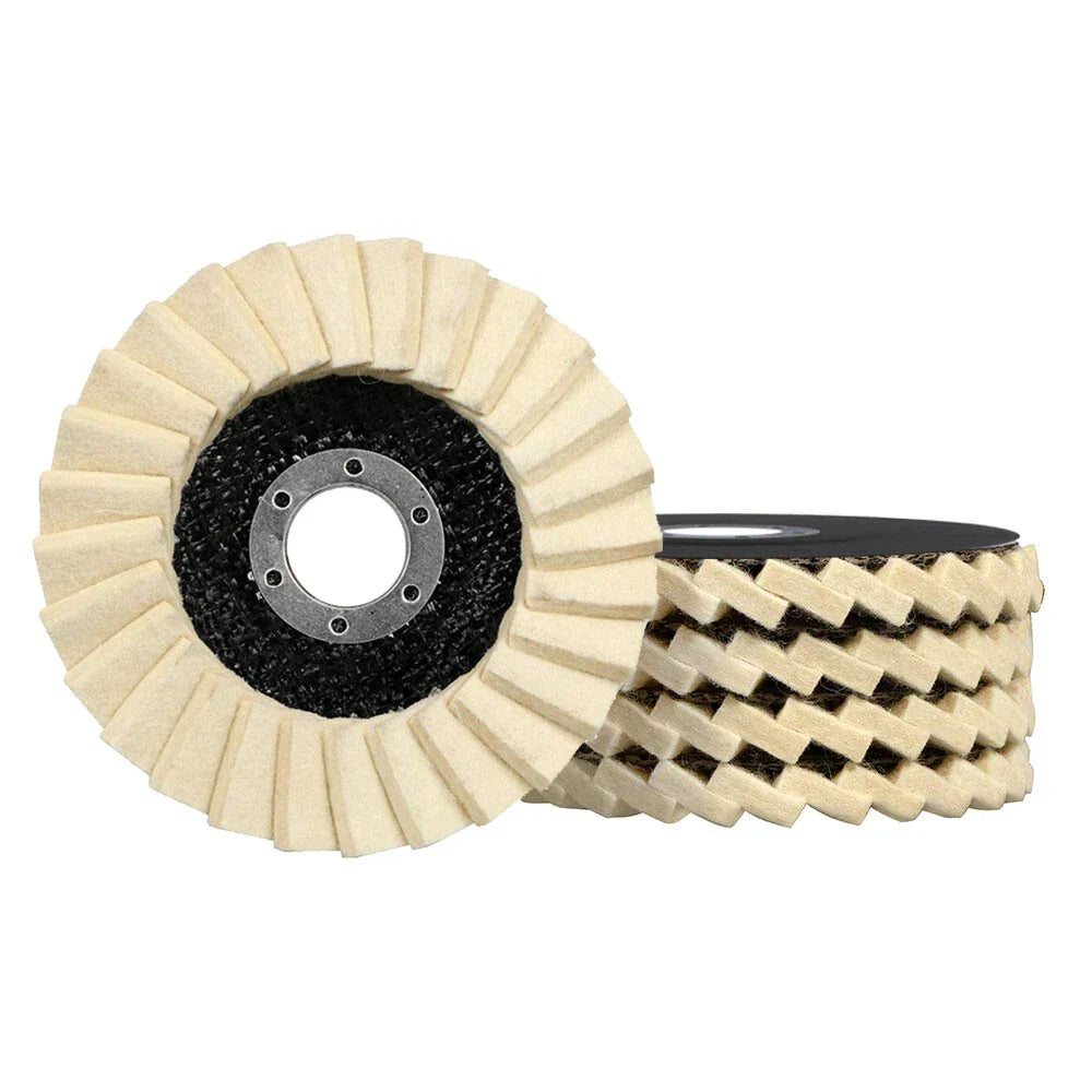 Premium Wool Felt Polishing Flap Disc for Angle Grinders - Mirror Finish Made Easy