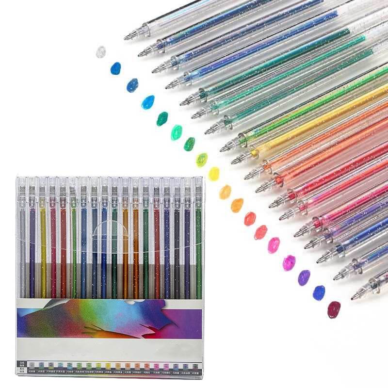 💥Last Day! Buy 2 Get 1 Free – Sparkle Glitter Gel Pen Set (8/12/18pcs), Smooth & Smudge-Resistant, Eco Glitter, Ideal for All Ages – Grab Now!