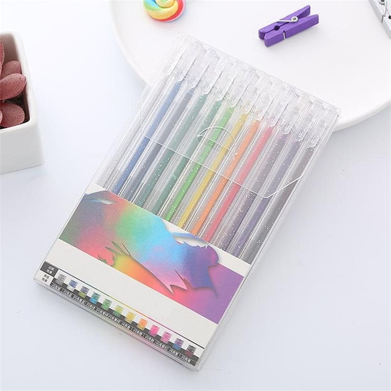 💥Last Day! Buy 2 Get 1 Free – Sparkle Glitter Gel Pen Set (8/12/18pcs), Smooth & Smudge-Resistant, Eco Glitter, Ideal for All Ages – Grab Now!