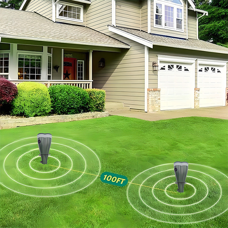 Water-Resistant Solar Mole Repeller with Screws