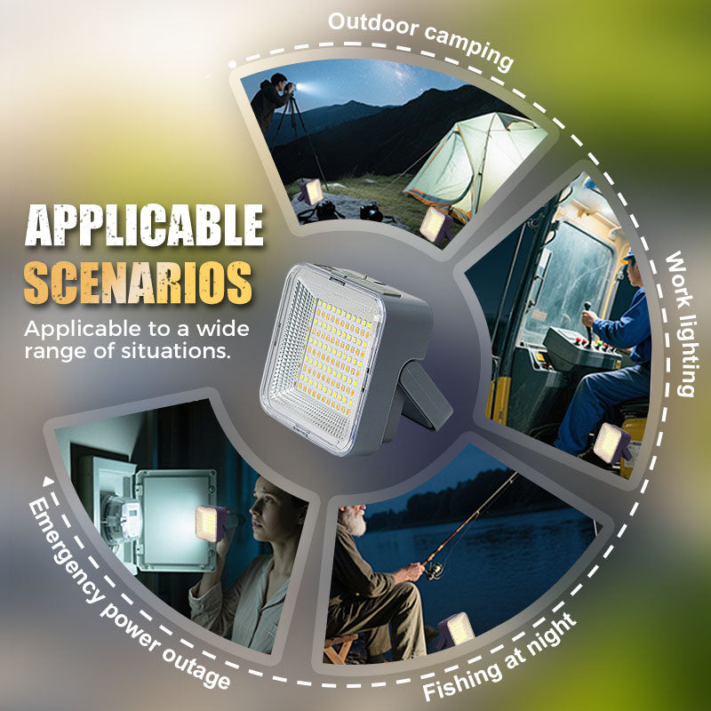 🏕️50% OFF NOW! Portable Waterproof Solar-Powered Camping Light – 3-Level Dimmable LED Outdoor Lamp, Adjustable Bracket, Long Lasting Rechargeable Light for Camping, Hiking & Emergency