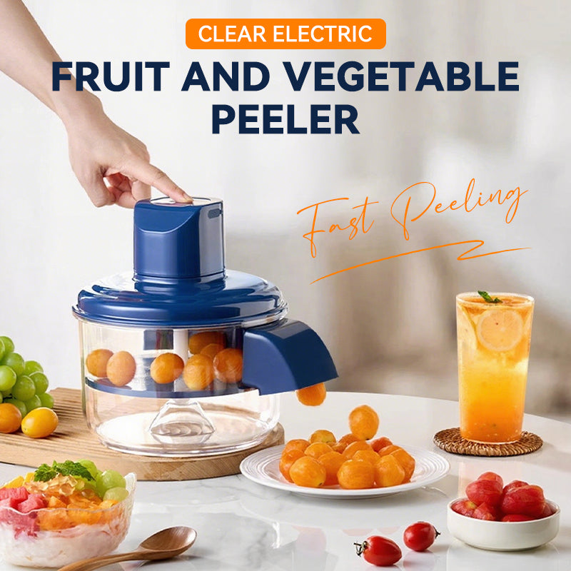 Electric peeler: Peel fruit and vegetables effortlessly in seconds – no sticking, no effort!