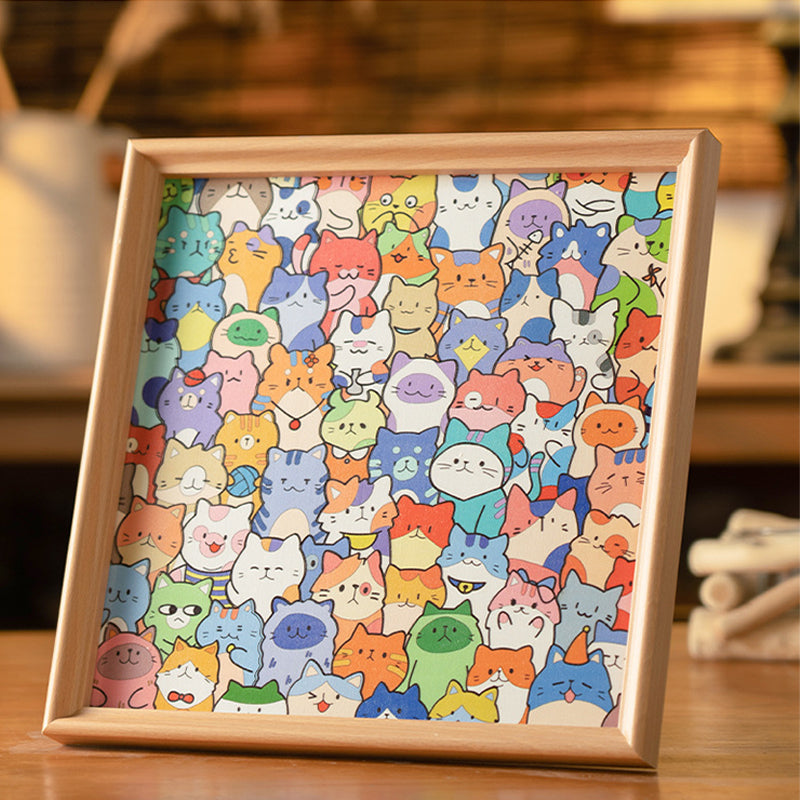 ✨ Drewniane ramki do puzzli dla kotów do samodzielnego montażu