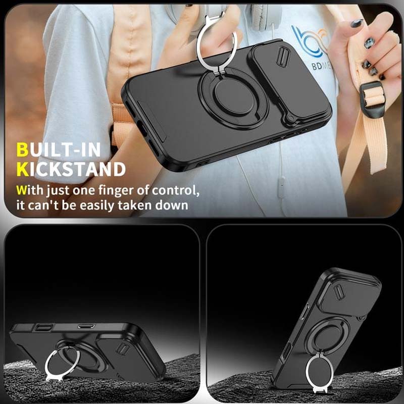 🔥50% OFF🔥 Magnetic phone case with ring holder for iPhone. Military-grade "airbag" protection