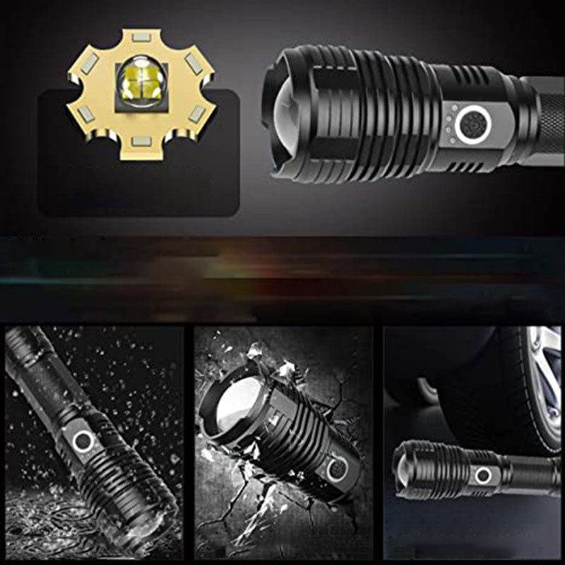 🔦 LIMITED-TIME 49% OFF! ✨ Super Bright Rechargeable Flashlight – 25W, Waterproof, Zoom, 7 Styles ⚡