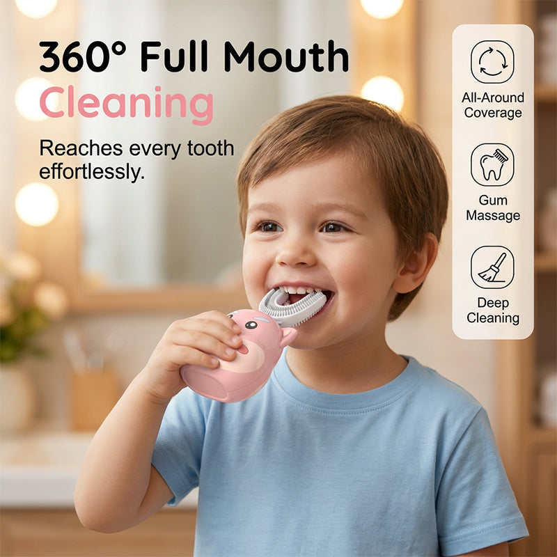 U-shaped automatic electric toothbrush for children