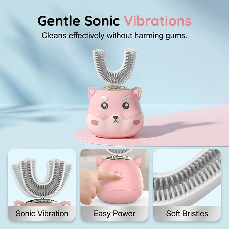 U-shaped automatic electric toothbrush for children