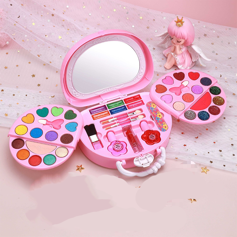 🏆LIMITED TIME 49% OFF💄Kids Washable Makeup Toy Set with Portable Pink Handbag