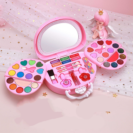 🏆LIMITED TIME 49% OFF💄Kids Washable Makeup Toy Set with Portable Pink Handbag