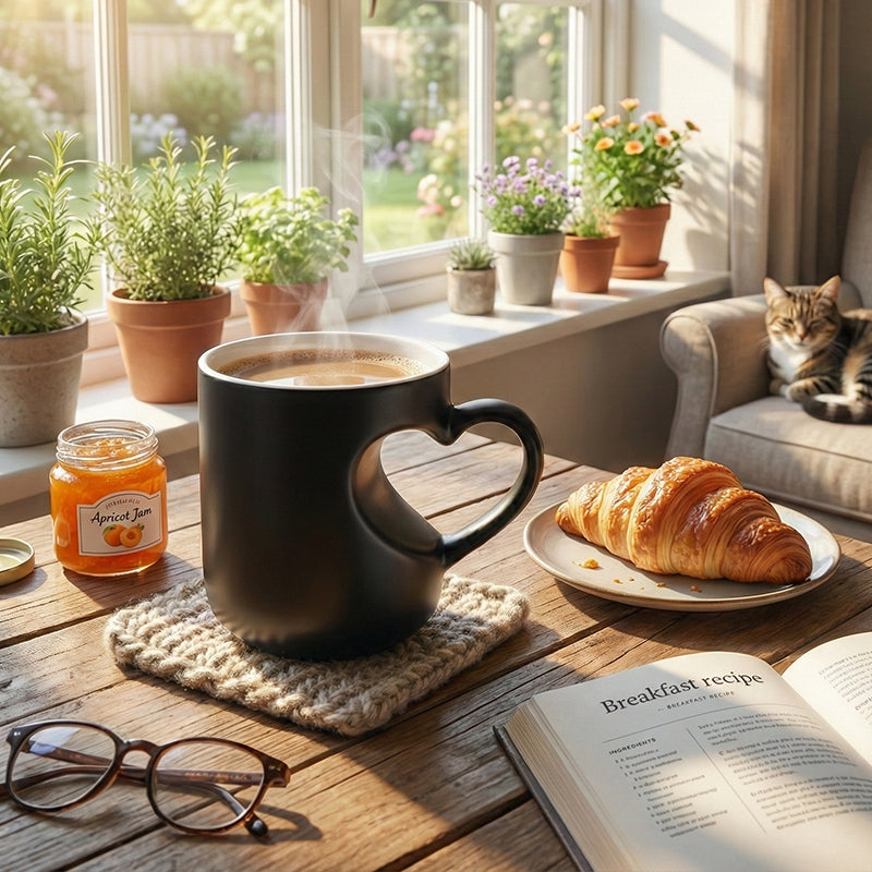 ⏳Time-Limited Special⏰Color Changing Heart Handle Ceramic Mug for Valentine's Day ☕
