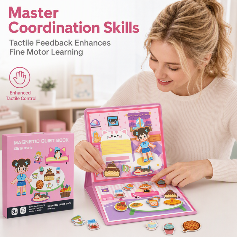 🧩 50% OFF NOW! 🧒 Kids Magnetic Quiet Book – Folding puzzle scenes, magnetic & educational – Boosts creativity & learning for boys & girls ✨