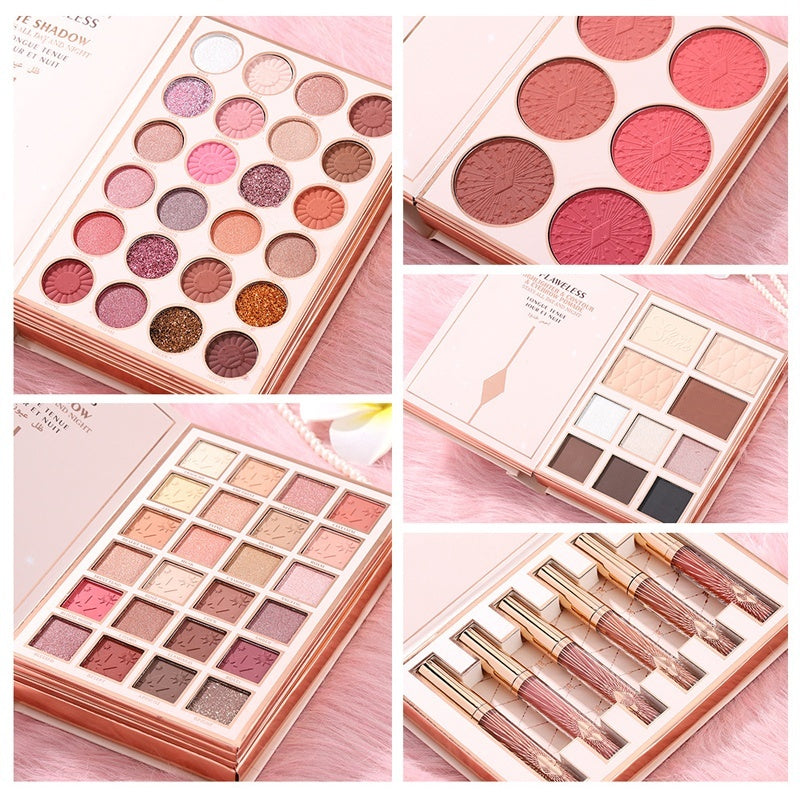 💄50% OFF NOW! All-in-One Makeup Book Palette – Multi Layer Eyeshadow Blush Contour Highlight Makeup Kit, Portable Foldable Makeup Book for Daily & Party Makeup