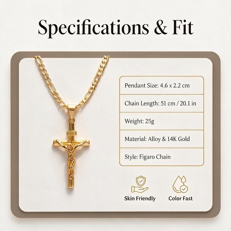 ✨💎Portrait Cross Pendant Necklace for Men and Women✝️