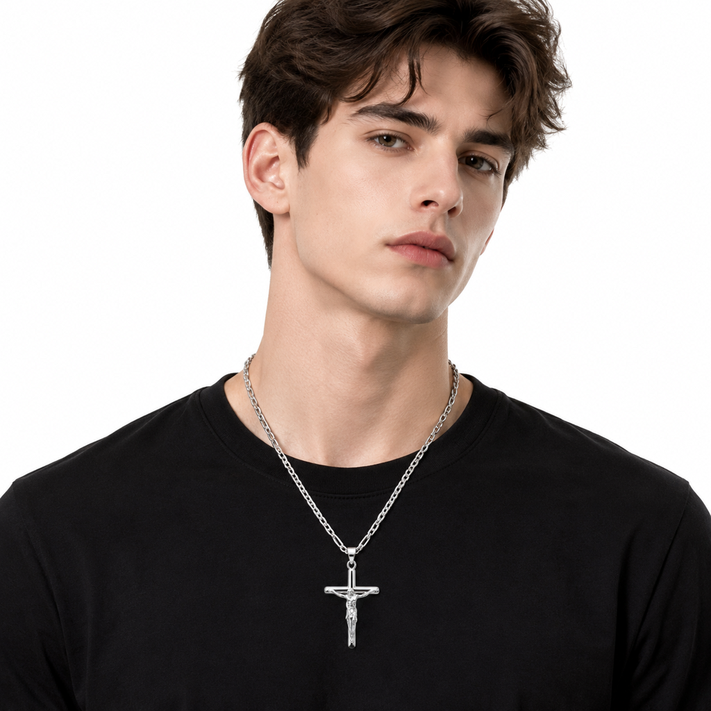 ✨💎Portrait Cross Pendant Necklace for Men and Women✝️