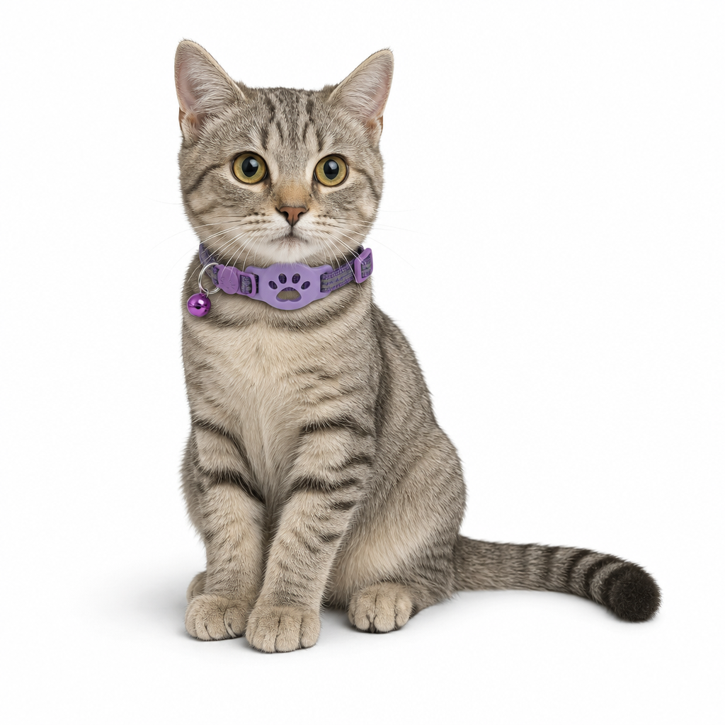 Reflective Cat Collar with Waterproof Smart Pet Tracker Locator