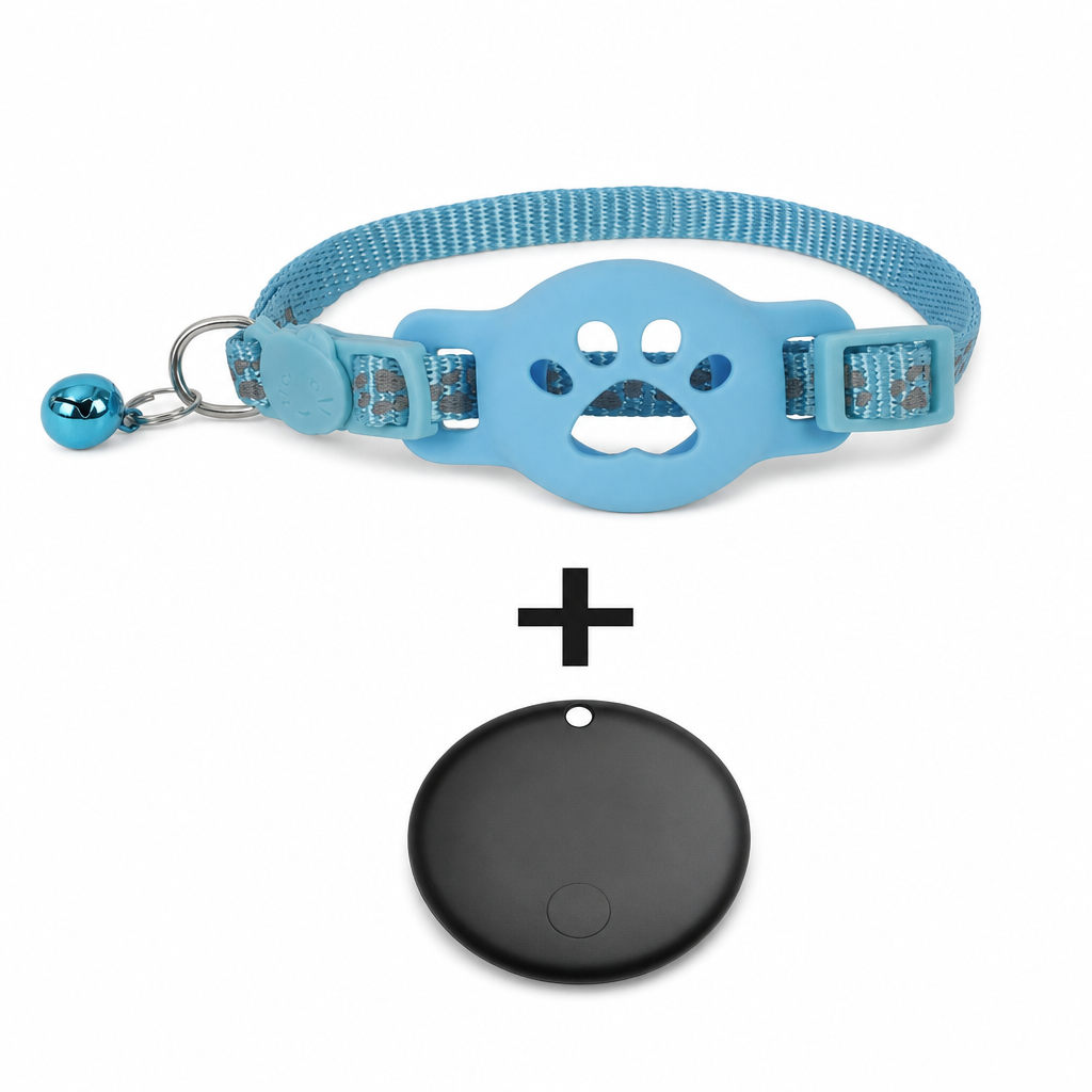 Reflective Cat Collar with Waterproof Smart Pet Tracker Locator